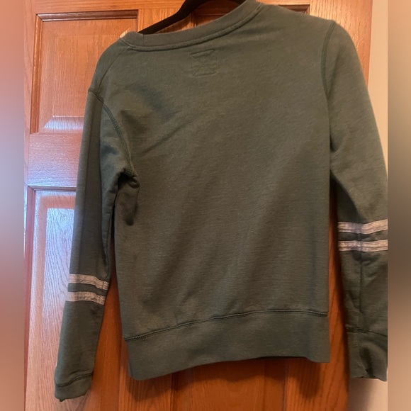 Green and White Michigan State Cotton Long Sleeve. I with MSU logo. Size small. - Picture 2 of 2